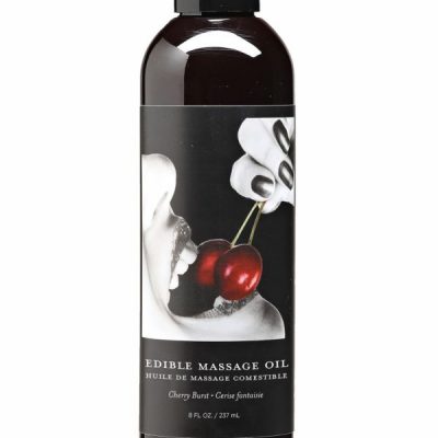 Earthly Body Cherry Edible Massage Oil, 2 Ounce