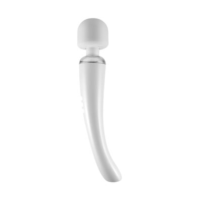 White Color 20-Mode Whisper Quiet Wand Massager (USB Recharging)