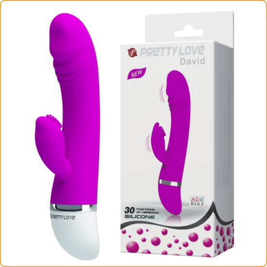 David Silicone Penis Rabbit Vibrator - Image 3