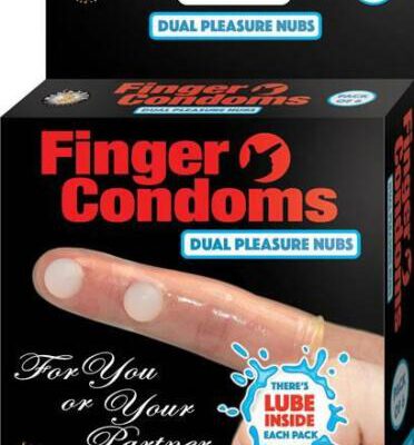 Finger Condoms💋Ribbed Stimulator Sleeve Premium Lubricated Latex Nubs.Per Each