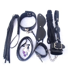 Black Bondage Kit 7 pieces